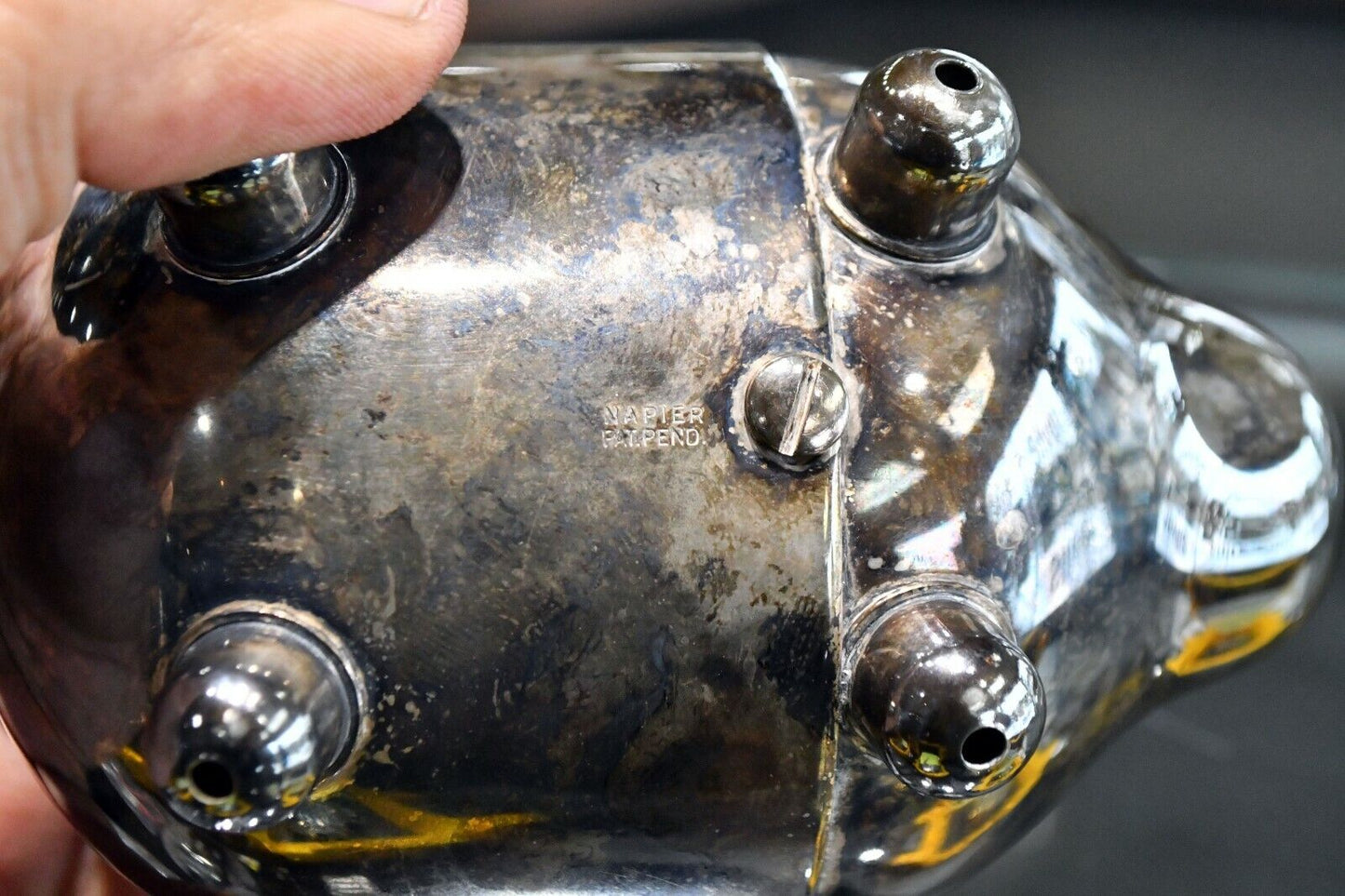 1964 Napier Silver Plate Piggy Bank 4 1/4"