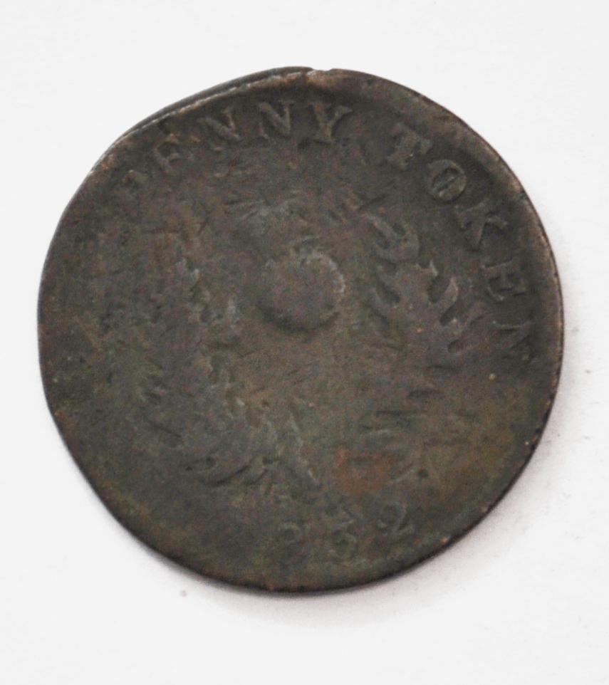 1832 Canada 1/2 Half PennyToken Nova Scotia 28mm