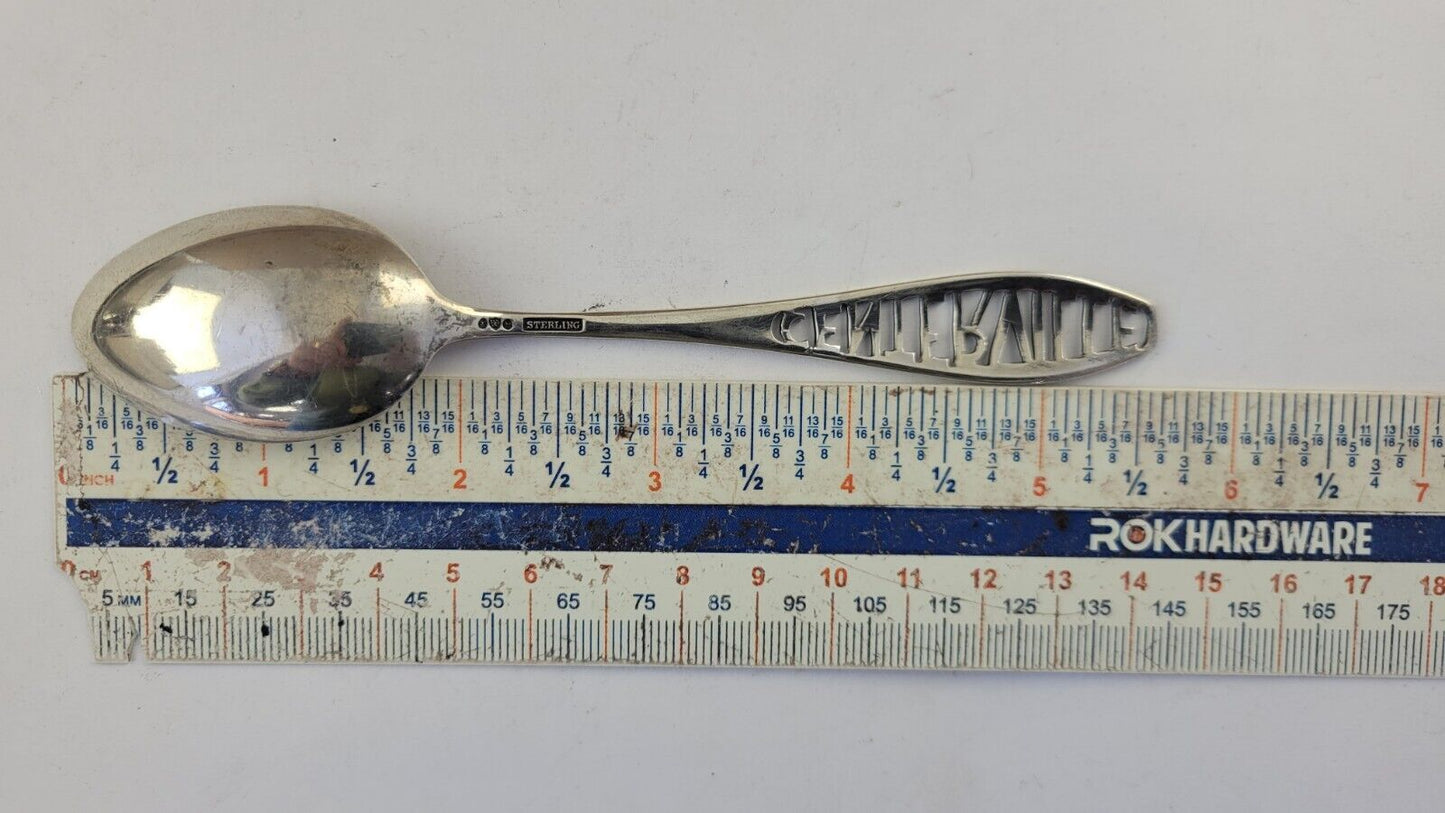 Centerville Iowa Texas Ohio VA TN by Watson 5 5/8" Sterling Souvenir Spoon .51oz