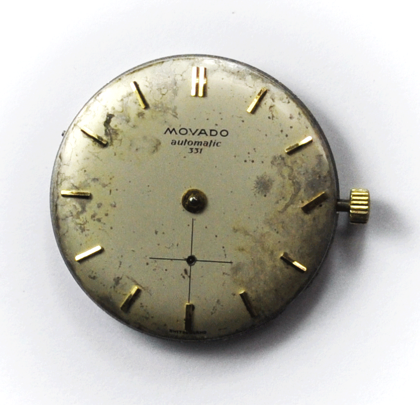 Movado 331 Bumper Automatic 115 Watch Movement Dial Stem & Crown 31mm