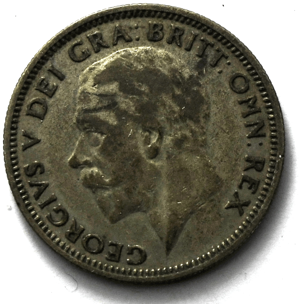 1934 Great Britain Silver One Shilling Coin KM# 833