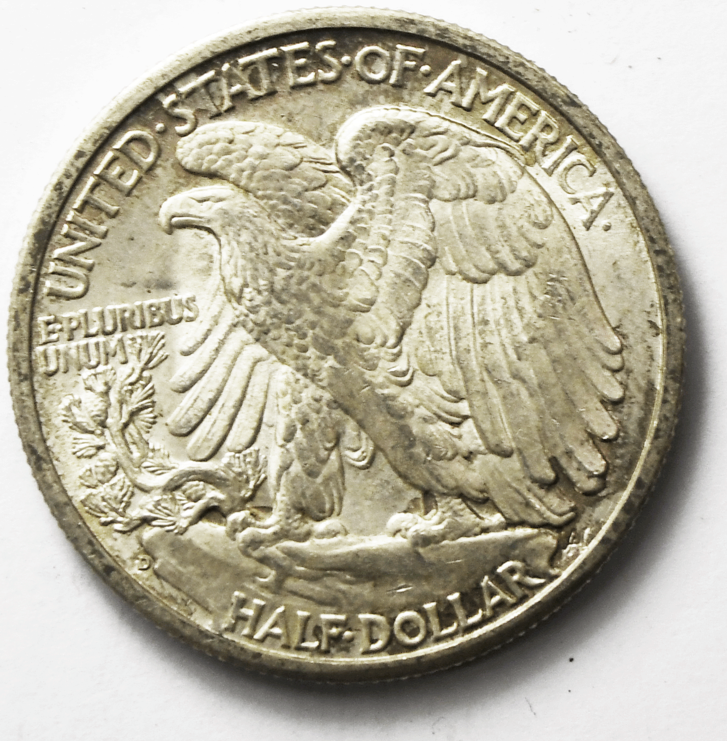 1945 D 50c Walking Liberty Silver Half Dollar Fifty Cents Denver Uncirculated