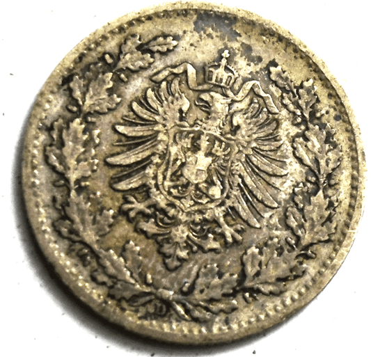 1877 D Germany Empire 50 Fifty Pfennig KM# 8 Silver Coin