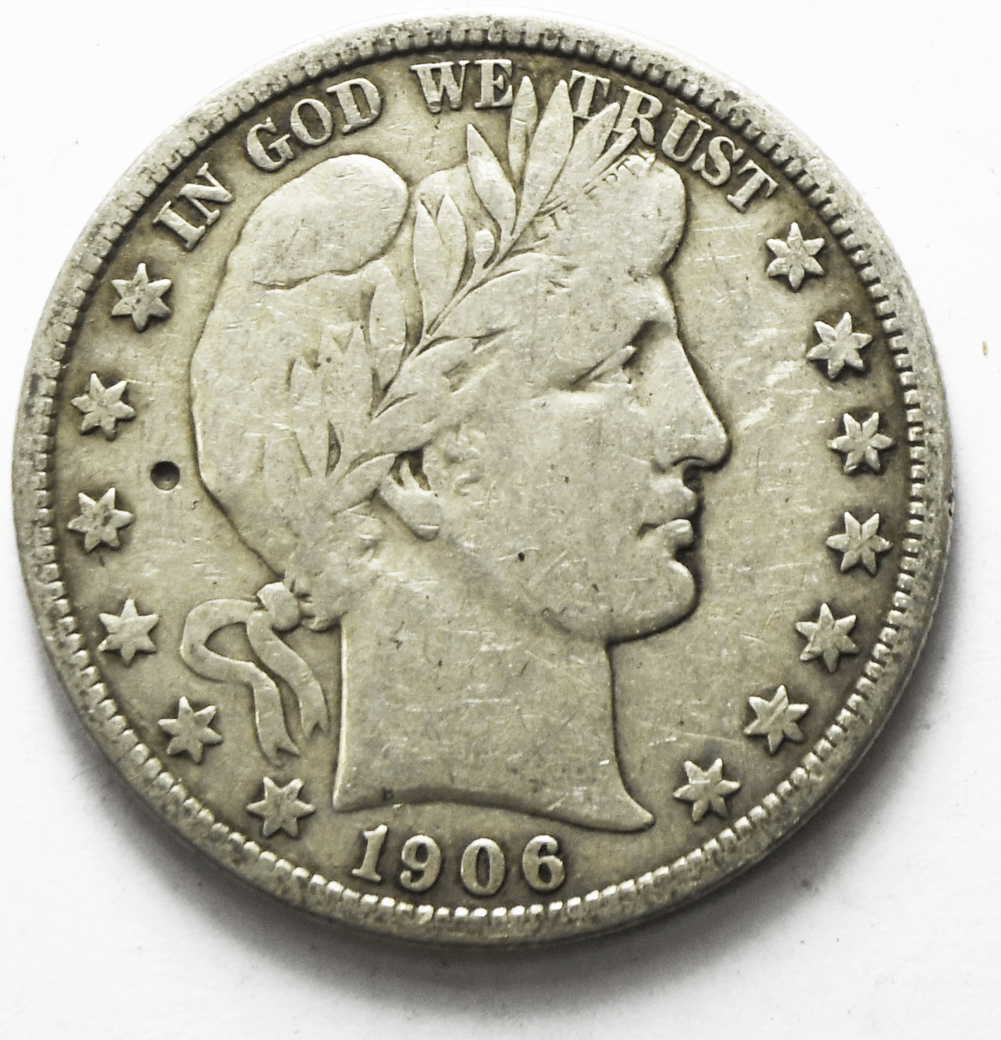 1906 D 50c Barber Silver Half Dollar Fifty Cents US Denver
