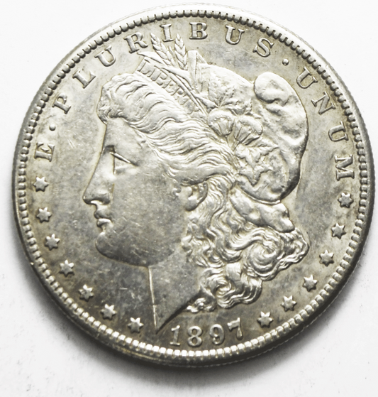 1897 S $1 Morgan Silver One Dollar San Francisco AU