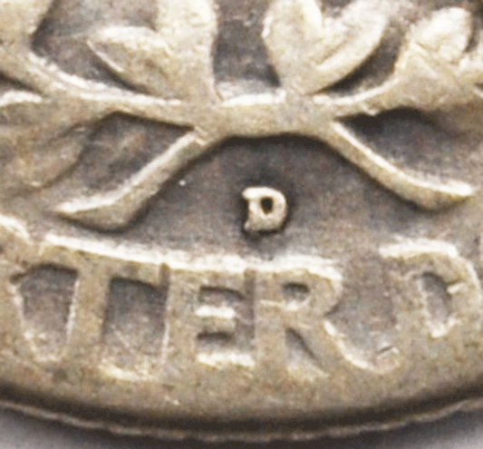 1951 D/D 25c Washington Silver Quarter Dollar Twenty Five Cents Denver FS-501