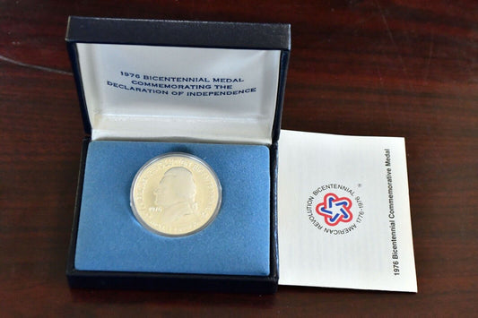 1976 American Revolution Bicentennial Declaration of Independence Sterling  31gr