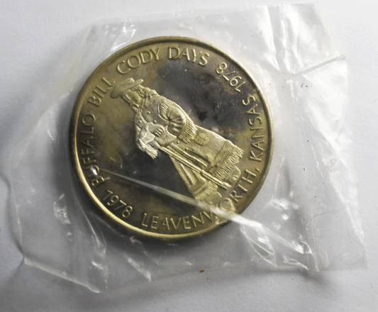 1978 Buffalo Bill Cody Days Leavenworth KS Proof 40mm 27g Sterling Silver