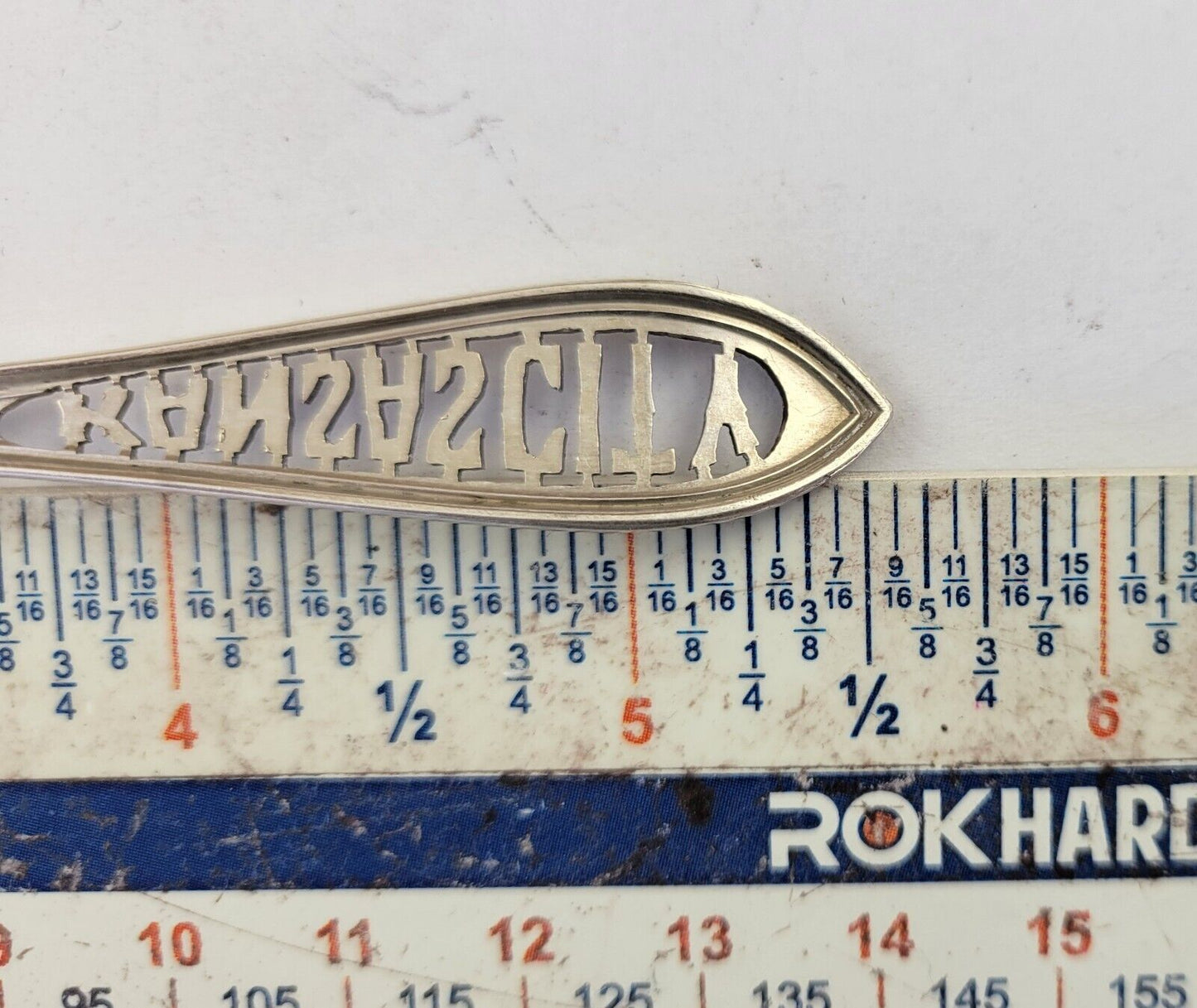 Kansas City Mo KS  5 1/2" Sterling Silver  Souvenir Spoon .42oz by Weidlich