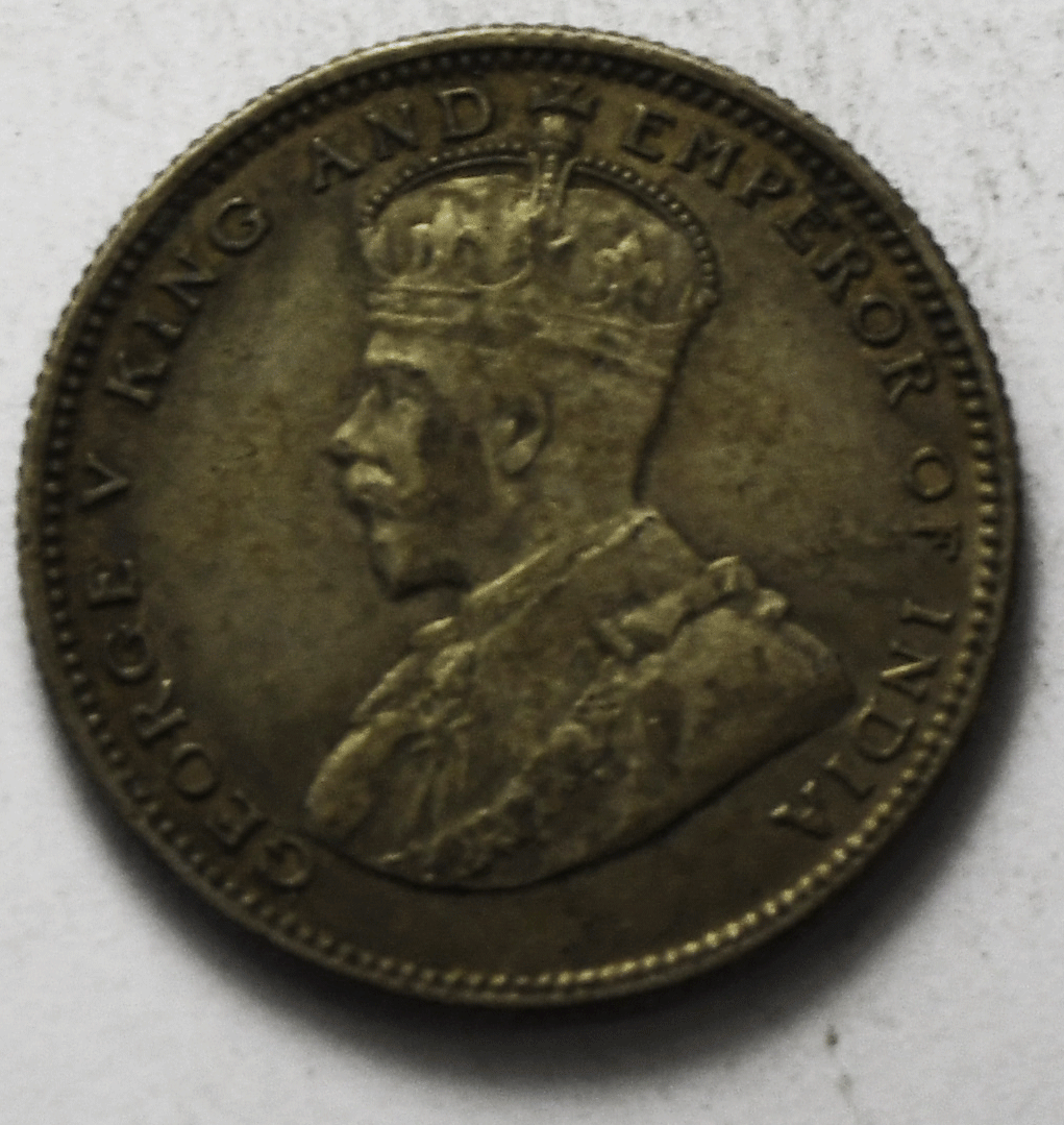 1926 20c Straits Settlements Twenty Cents Silver Coin