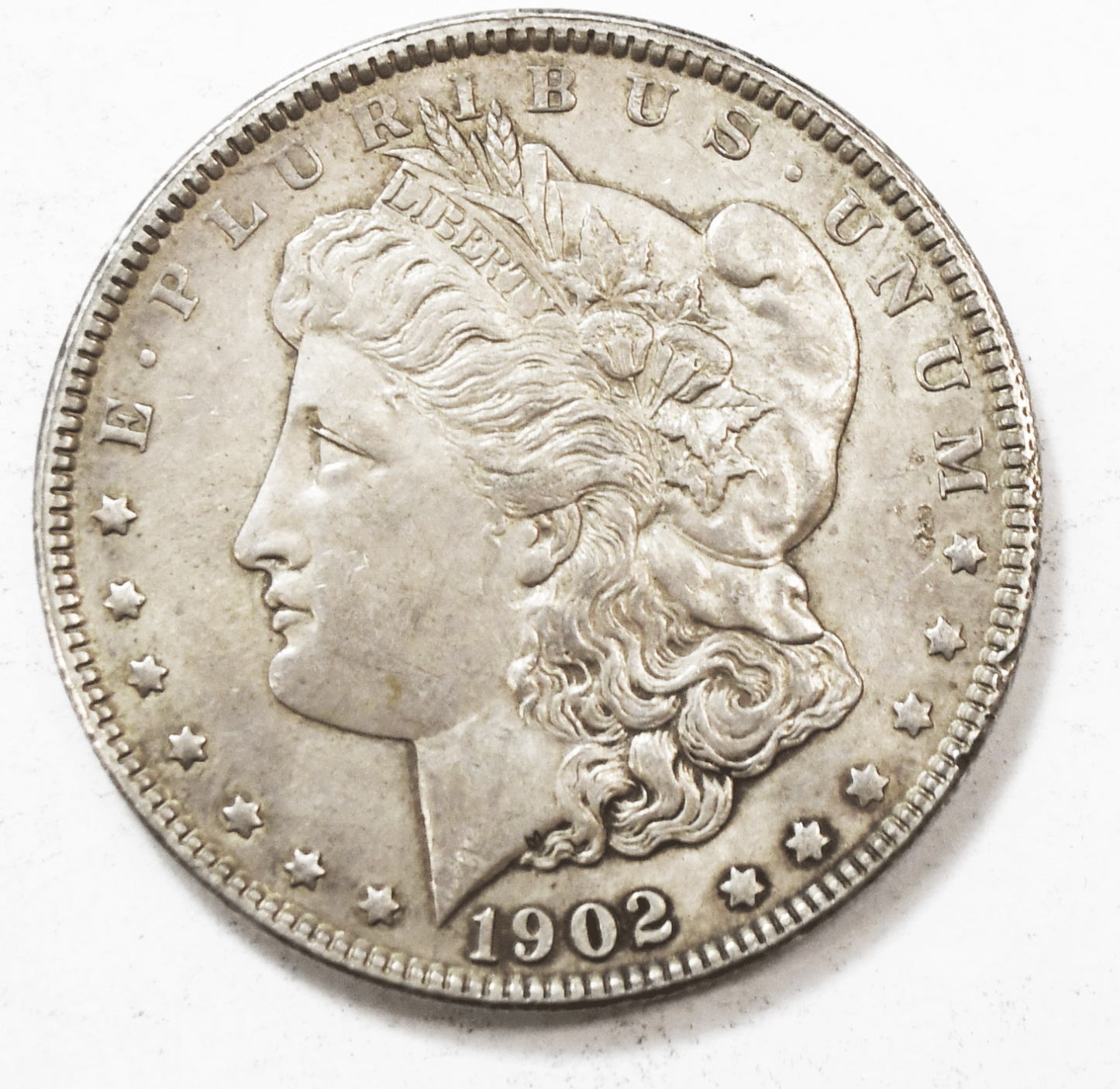 1902 $1 Morgan Silver One Dollar Philadelphia AU