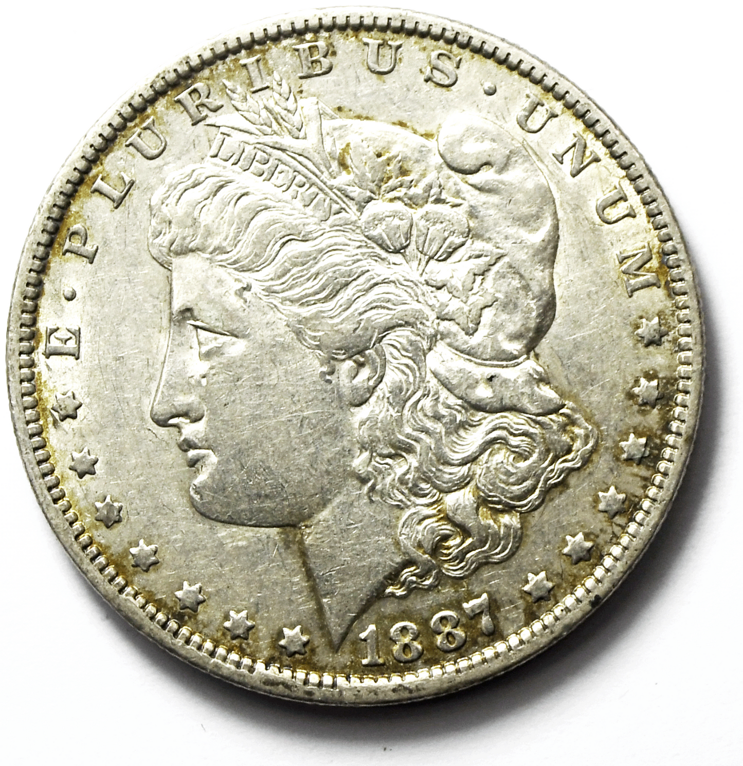 1887 O $1 Morgan Silver One Dollar US Coin New Orleans AU