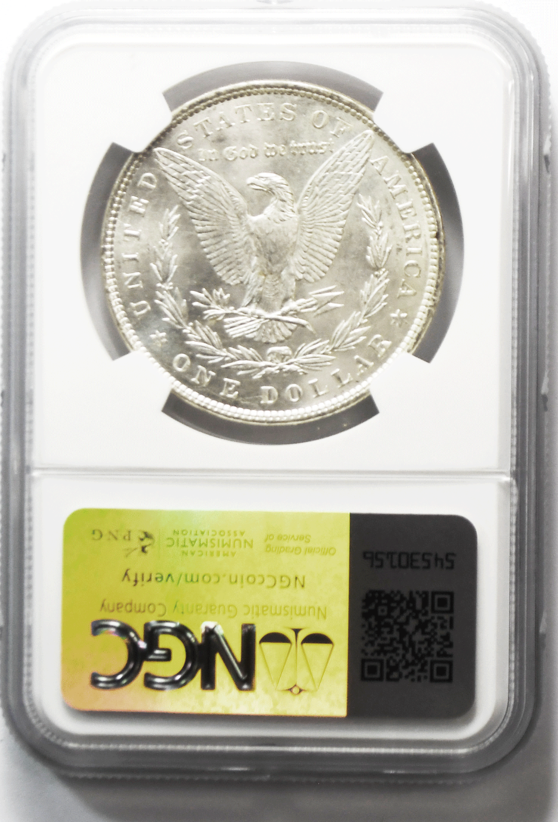 1886 $1 Morgan Silver Dollar MS62 NGC Uncirculated Philadelphia