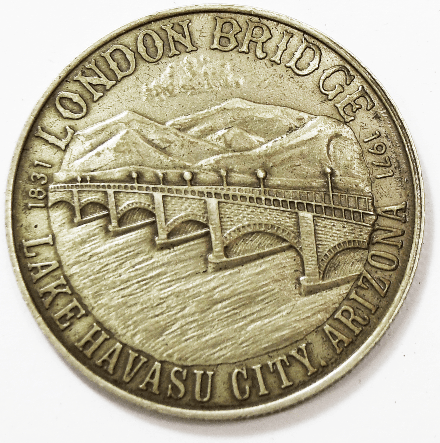 1971 Lake Havasu Dollar London Bridge Arizona 34mm Rotary