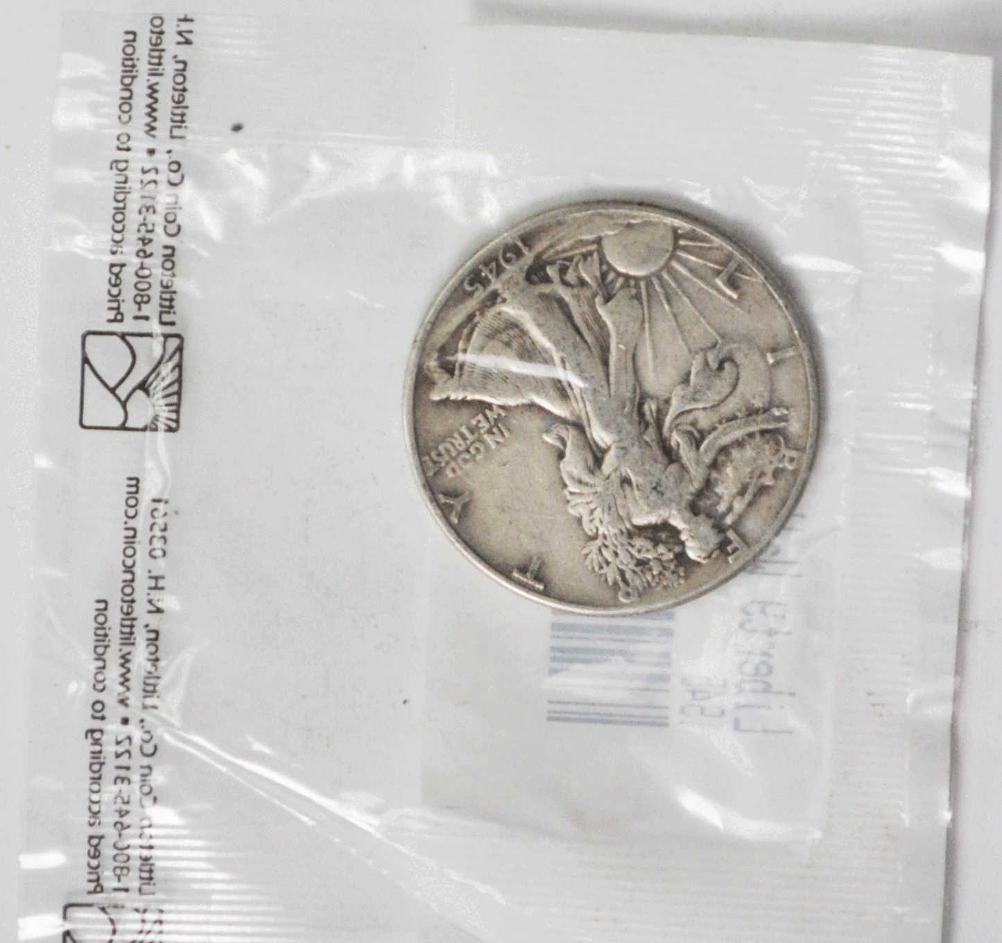 1945 50c Walking Silver Half Dollar Fifty Cents Littleton Package Fine