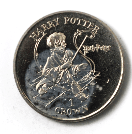 2001 Harry Potter Isle of Man Proof Silver One Crown KM#1087a