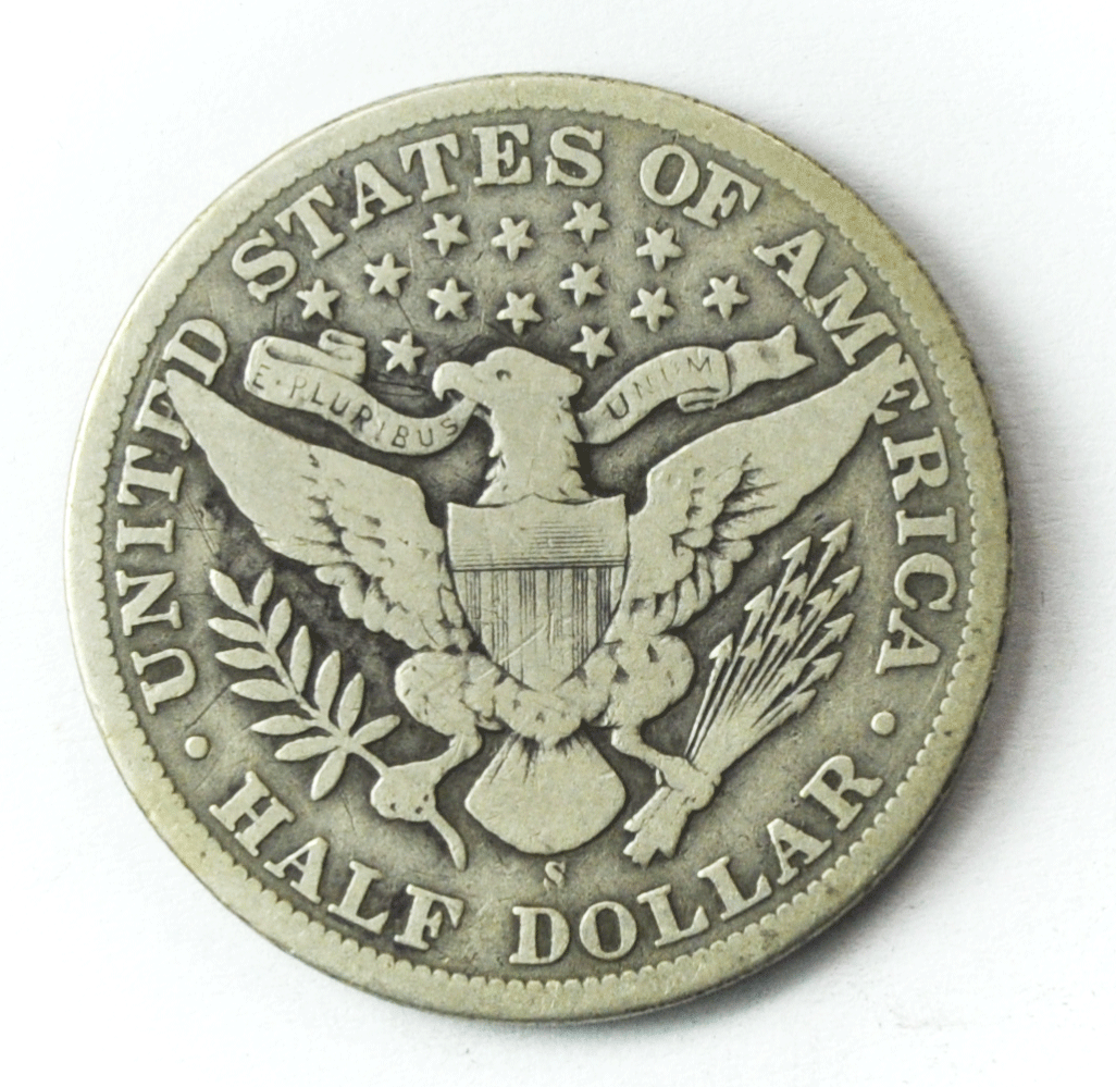 1898 S 50c Barber Silver Half Dollar Fifty Cents US San Francisco