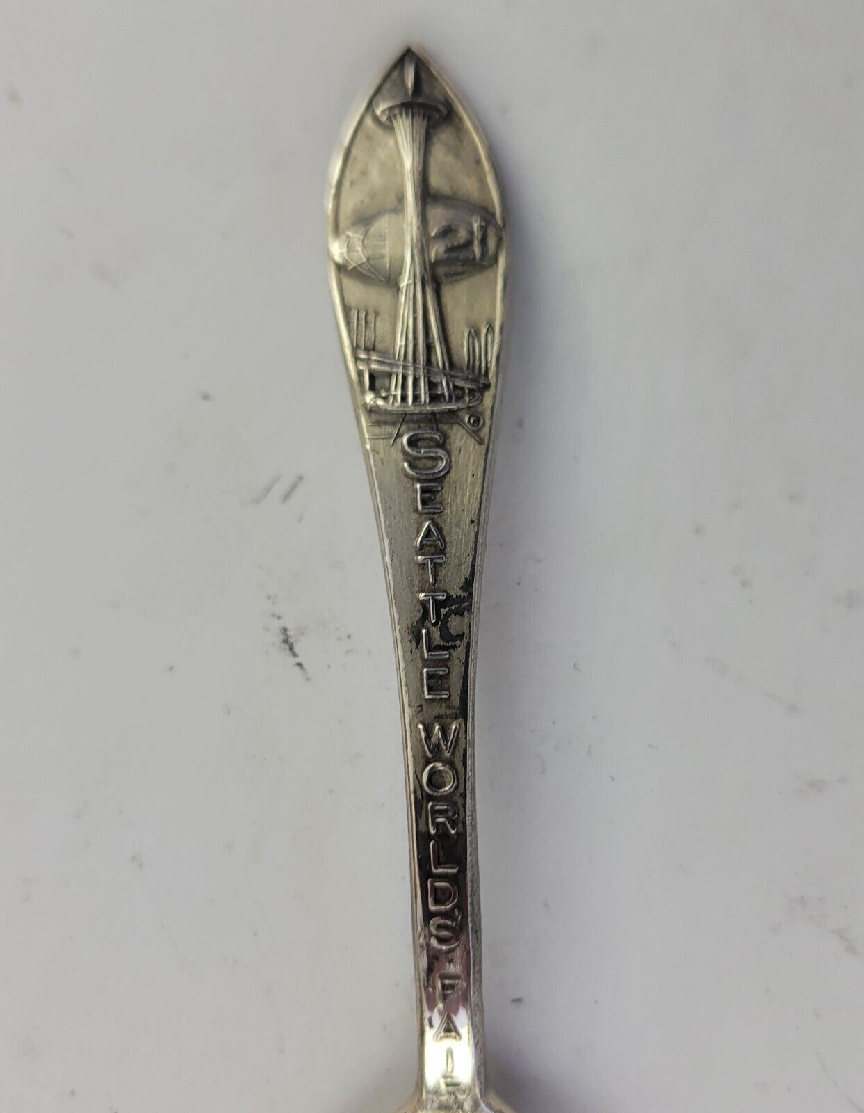 1962 Seattle World's Fair Sterling 4 1/4" Souvenir Spoon Space Needle .39oz.