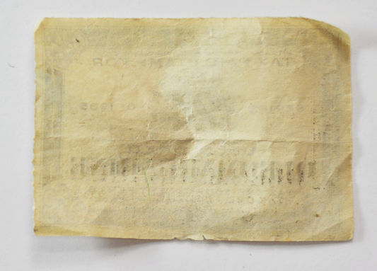 1935 Oleomargarine Uncolored Tax Paid Stamp 24 1/4 Cent Per Pound US IRS