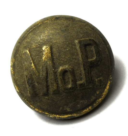 Vintage Missouri Pacific Railroad Button 23mm Mo.P.