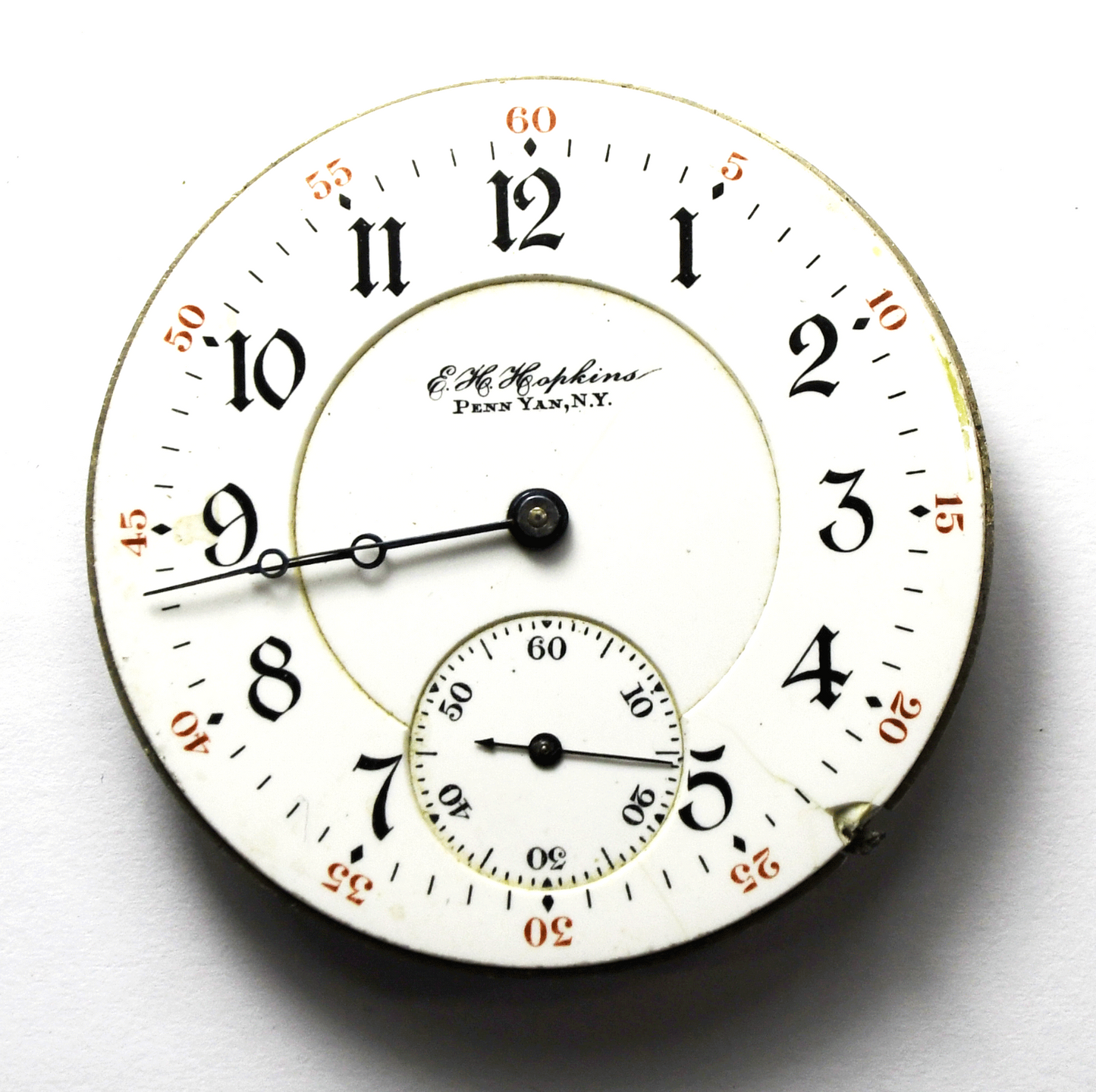 E H Hopkins Penn Yan New York Size 16 LS Pocket Watch Movement