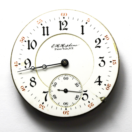 E H Hopkins Penn Yan New York Size 16 LS Pocket Watch Movement