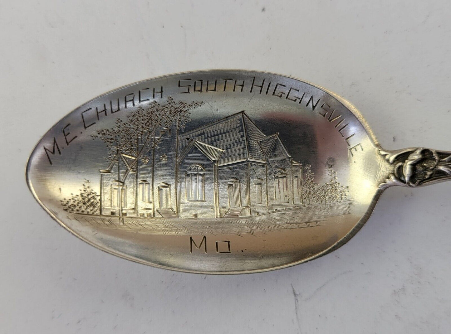 M.E. Church South Higginsville Missouri 5 1/8" Sterling Souvenir Spoon .46oz.