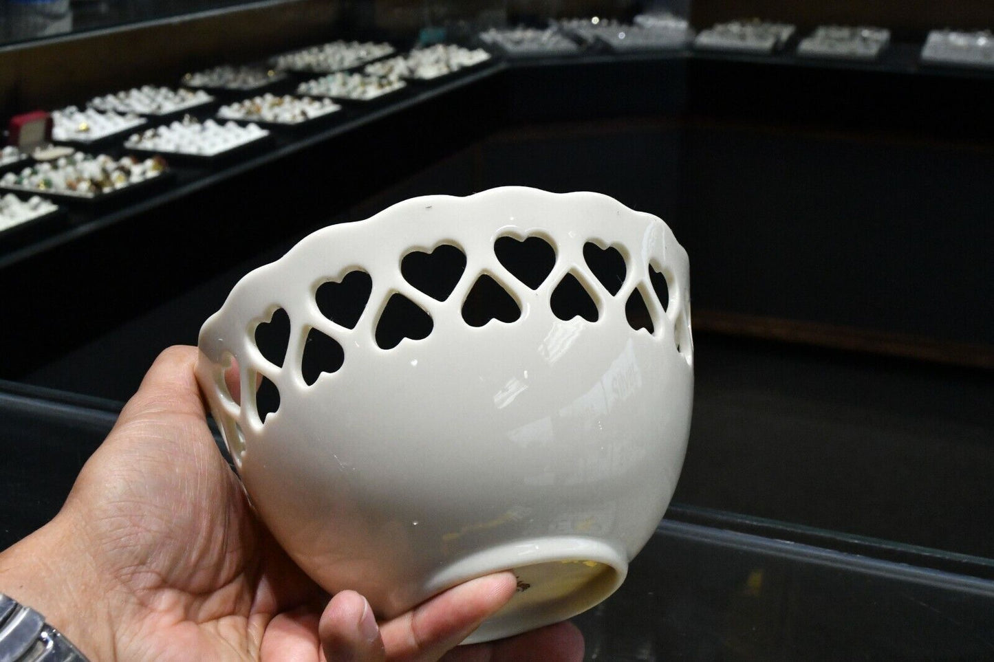 Lenox Porcelain Heart Collection Pierced Heart Bowl 3 1/8" tall x 5 1/2" wide