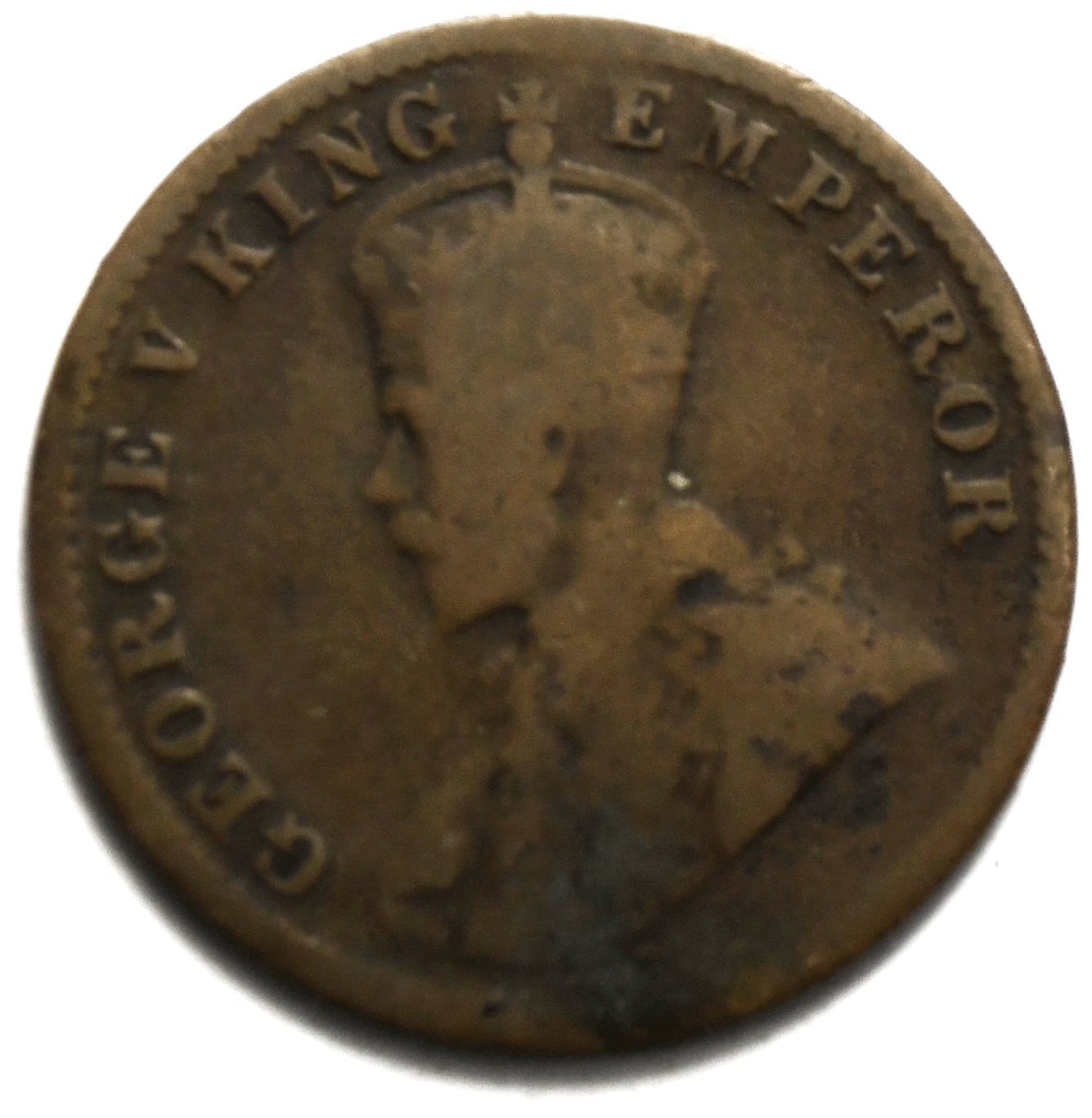1918 India-British 1/4 Quarter Anna KM# 512