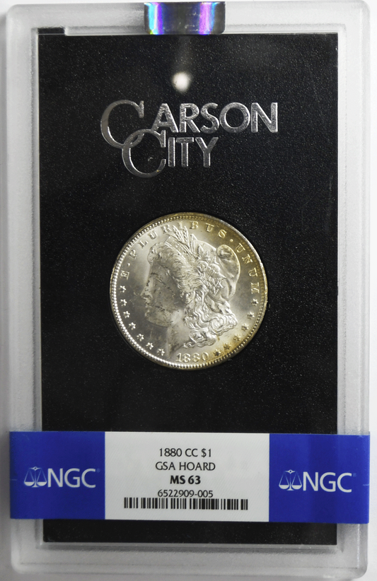 1880 CC $1 Morgan Silver One Dollar GSA MS63 NGC Carson CIty VAM 8