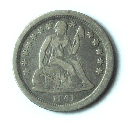 1841 O 10c Seated Liberty Silver Dime Ten Cents New Orleans Small O