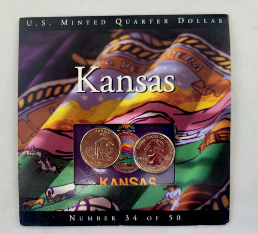 2005 D & P Kansas State Quarters Uncirculated 50 State Celebration