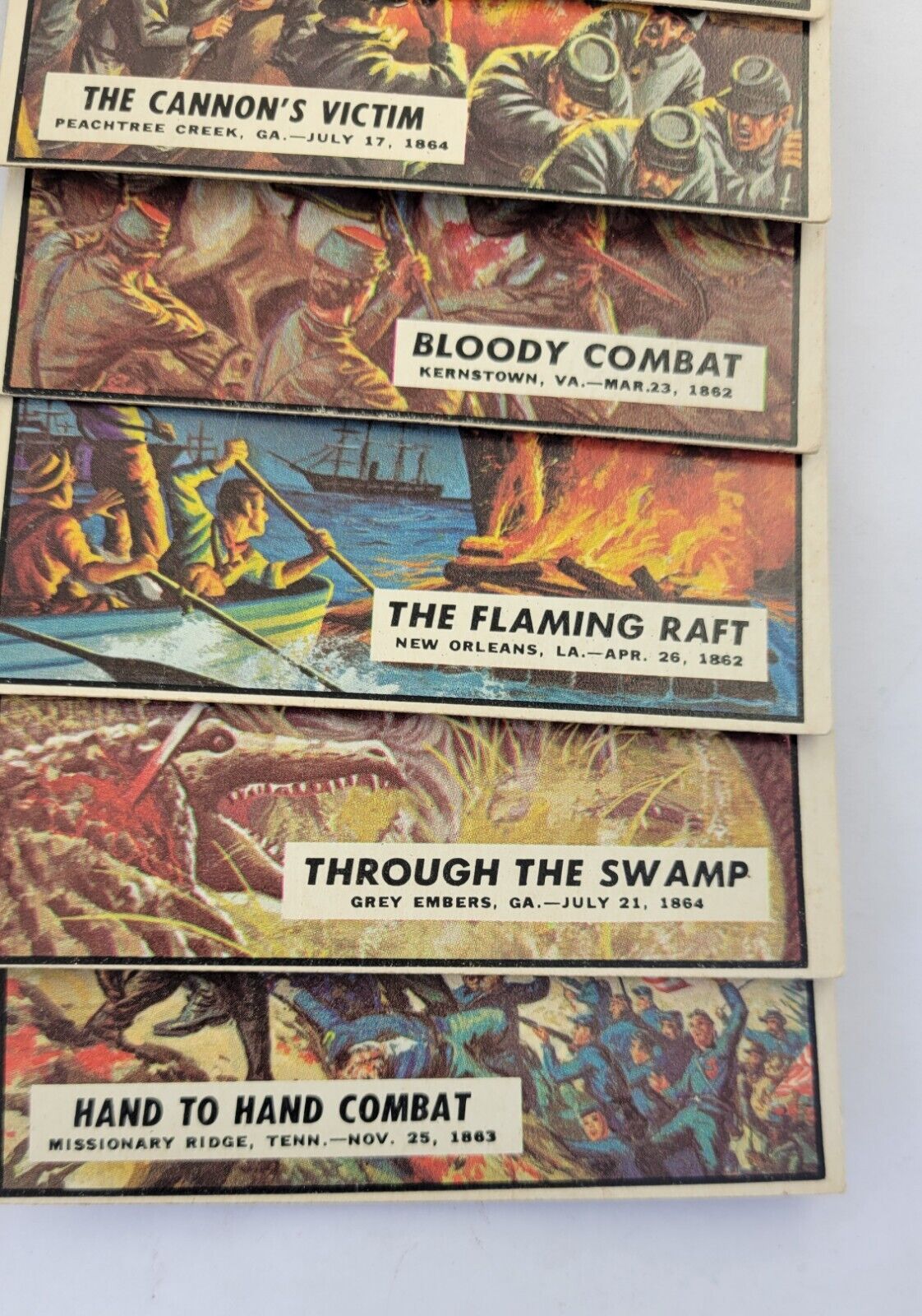 1962 Topps Civil War News Cards Lot Combat 28pc Set