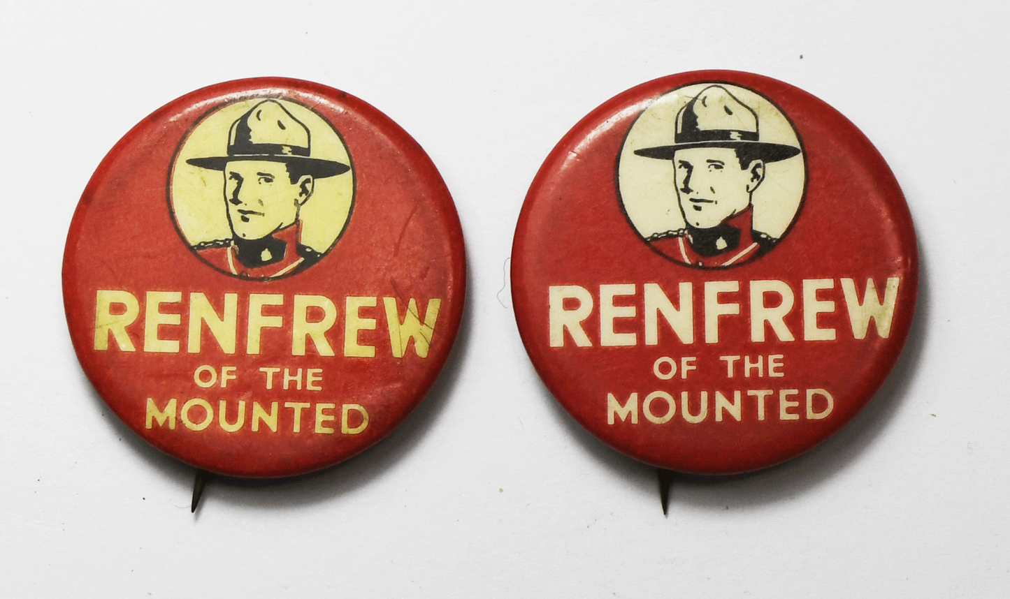 Renfrew of the Mounted Red Pinbacks Set of 2 Round 32mm Buttons