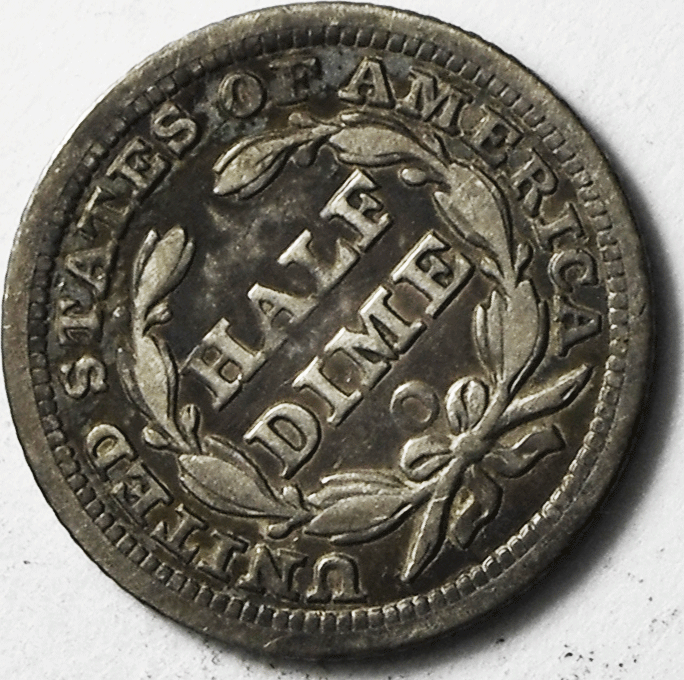1848 O H10c Seated Liberty Silver Half Dime New Orleans
