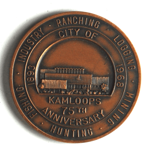 Kamloops 75th Anniversary 1968 Hunting Mining Fishing Logging 40mm BC