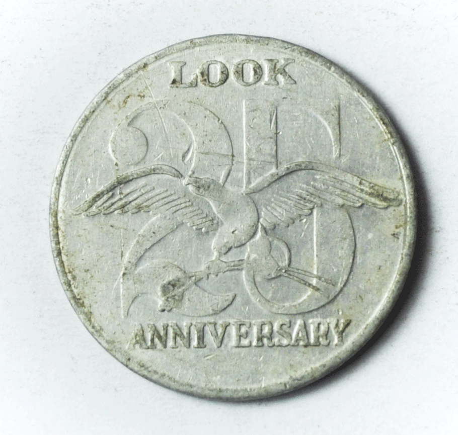 Look Magazine 25th Anniversary Aluminum Token