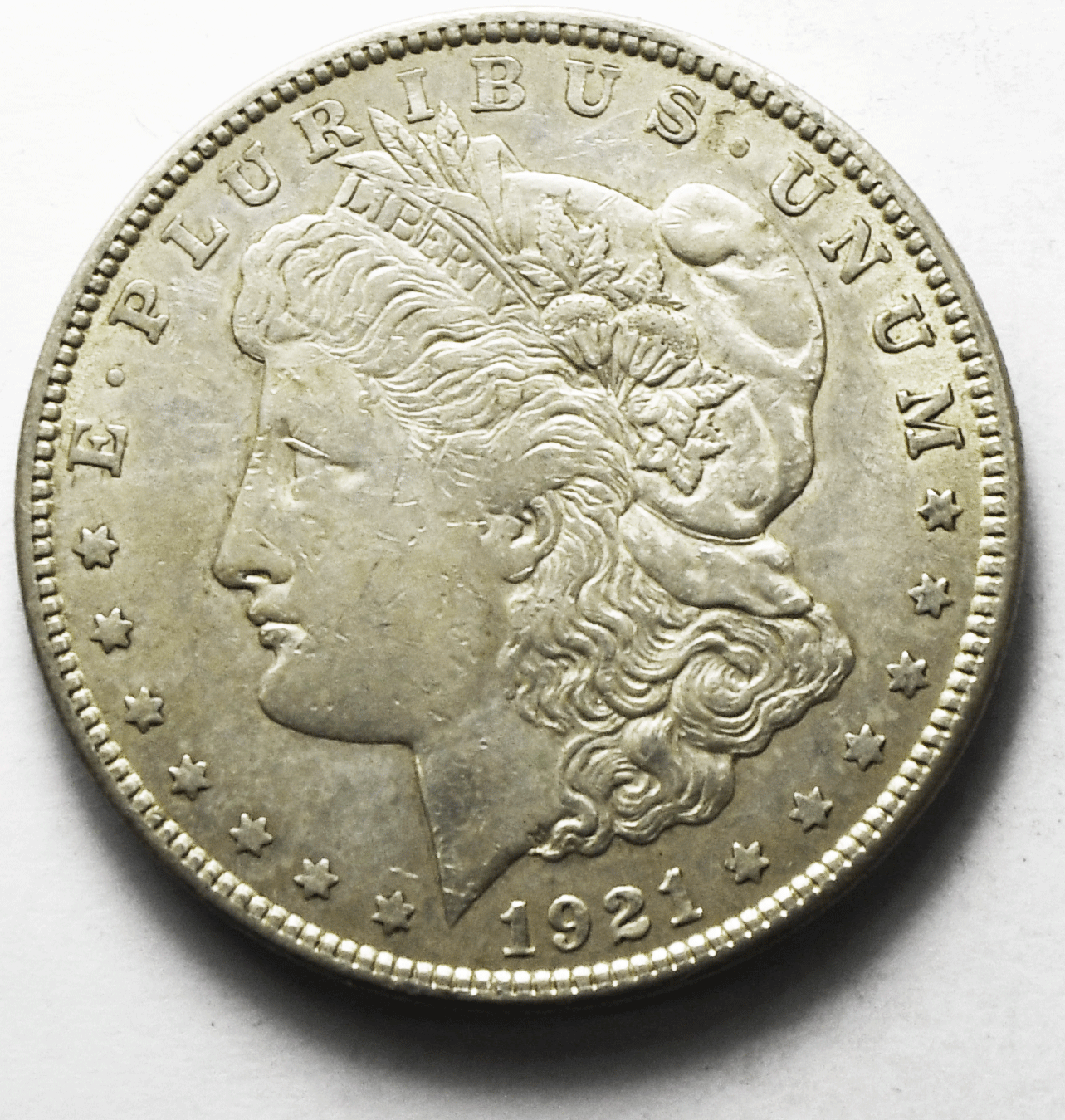 1921 $1 Morgan Silver One Dollar US Coin Philadelphia VAM 26A