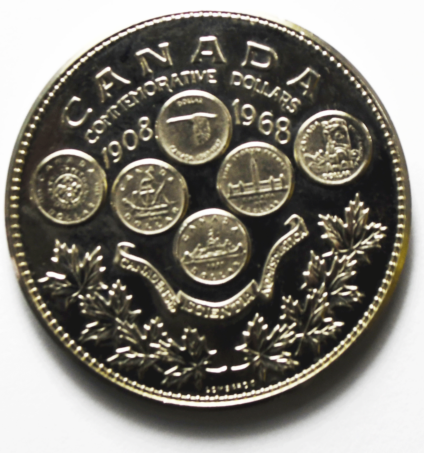 1968 Canada Proof Commemorative 60 Years Numismatic Dollar 38mm