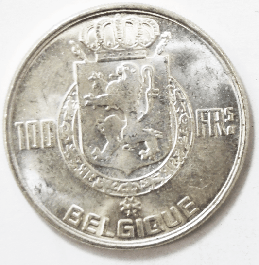 1954 Belgium Silver One Hundred Francs Coin 138.1