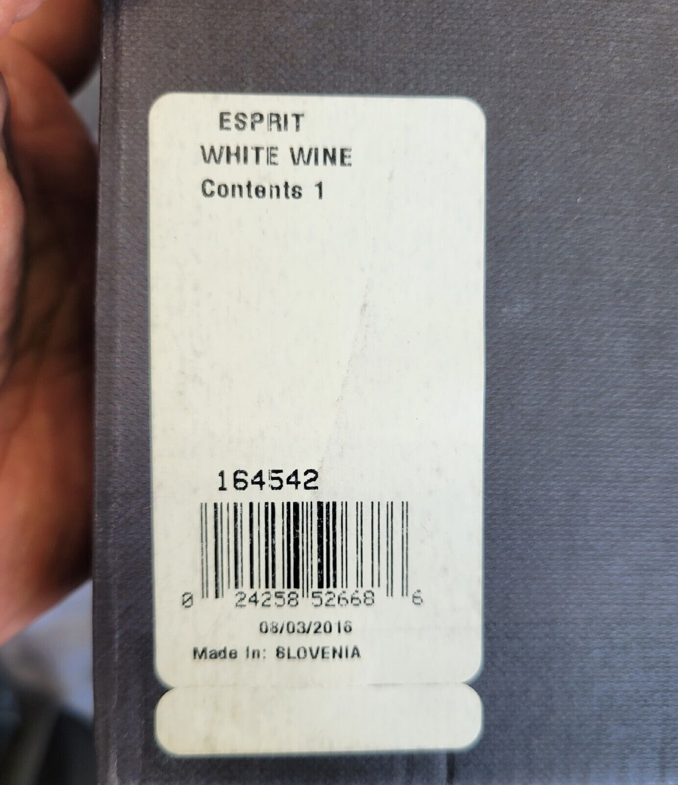 Espirit By Waterford 8 1/4' Balloon White Wine Glass Unused Boxed