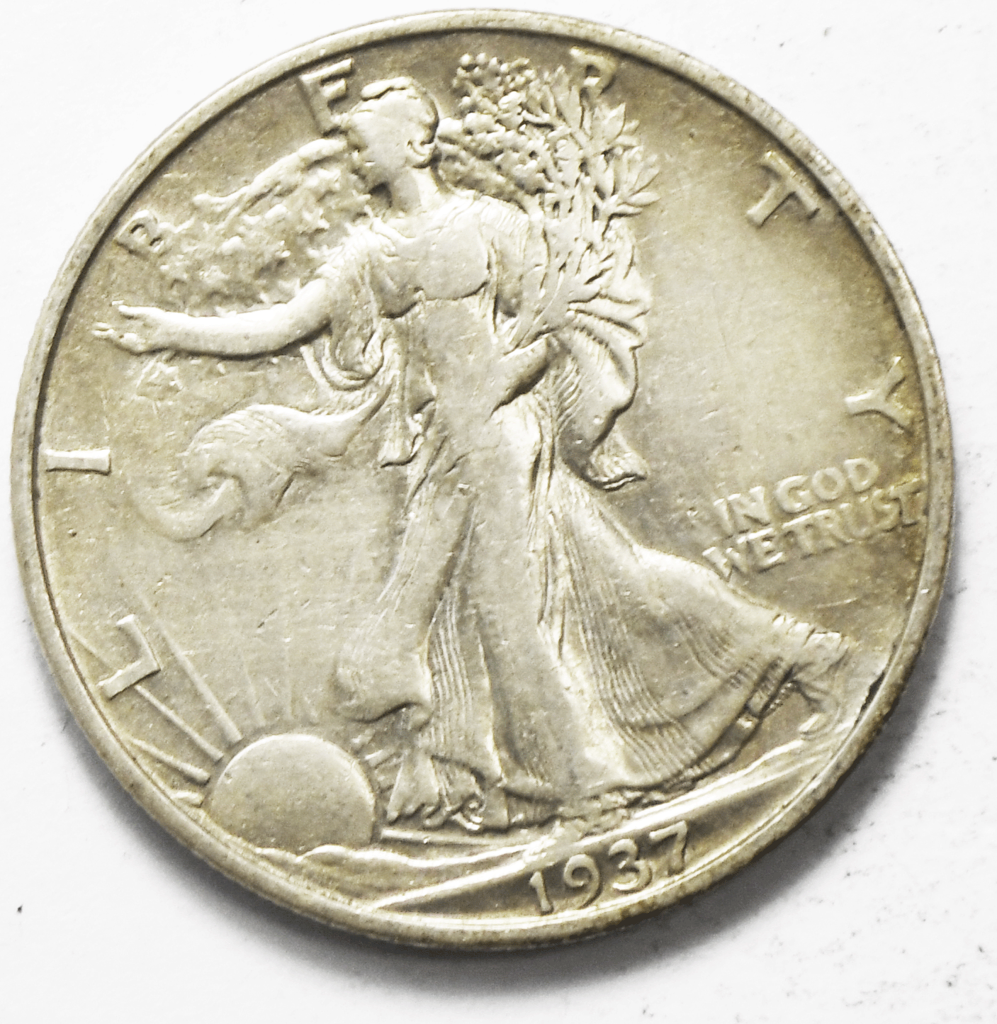 1937 S 50c Walking Liberty Silver Half Dollar Fifty Cents San Francisco