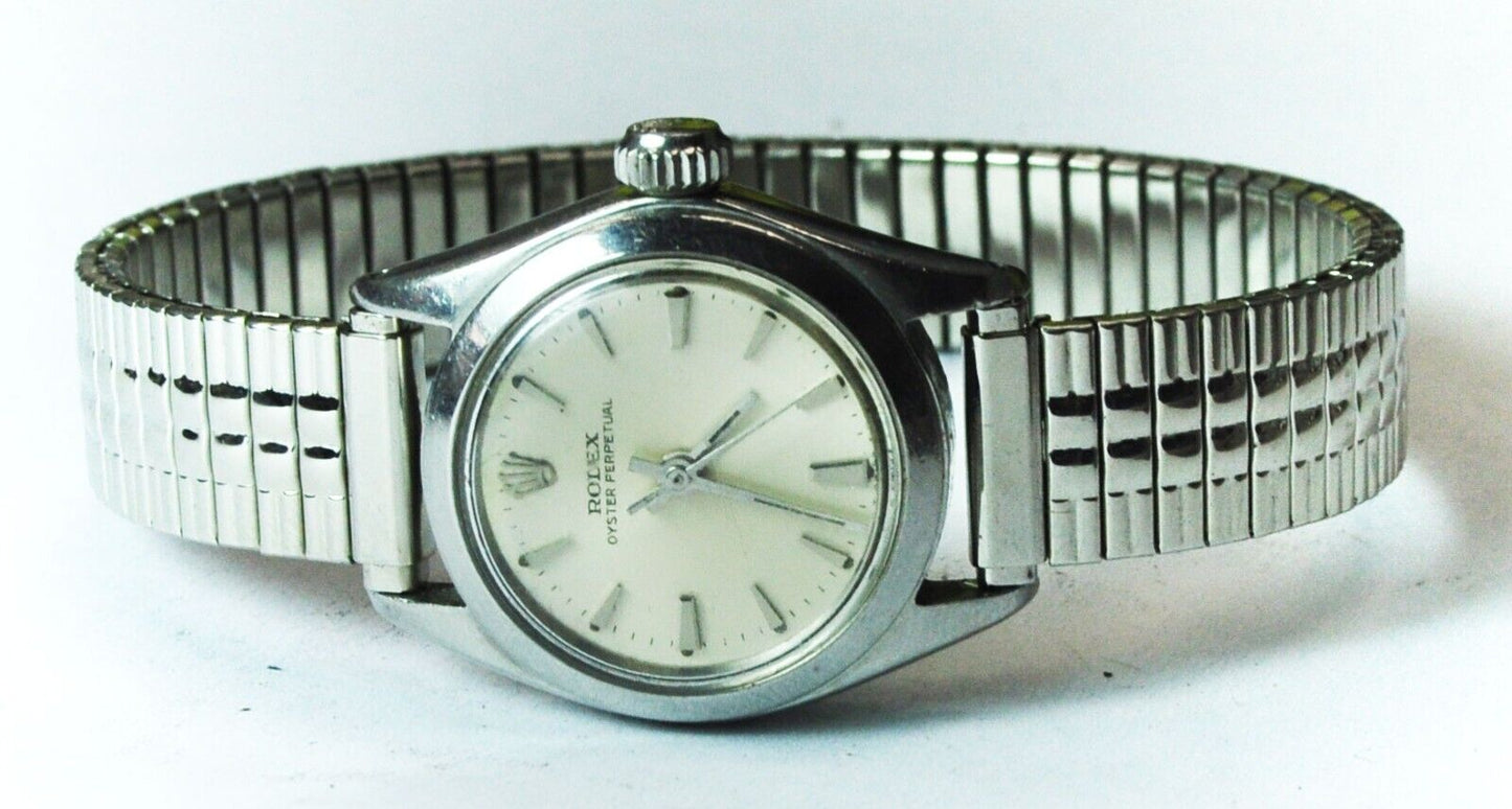 1967 Women's Rolex Date 6618 Stainless Steel 24mm Automatic 1161 Wristwatch