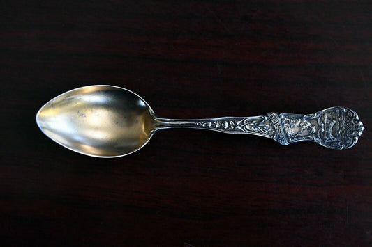 Kansas Souvenir Spoon by Mechanics Sterling Co. 4" Goldwash Bowl .31 oz.