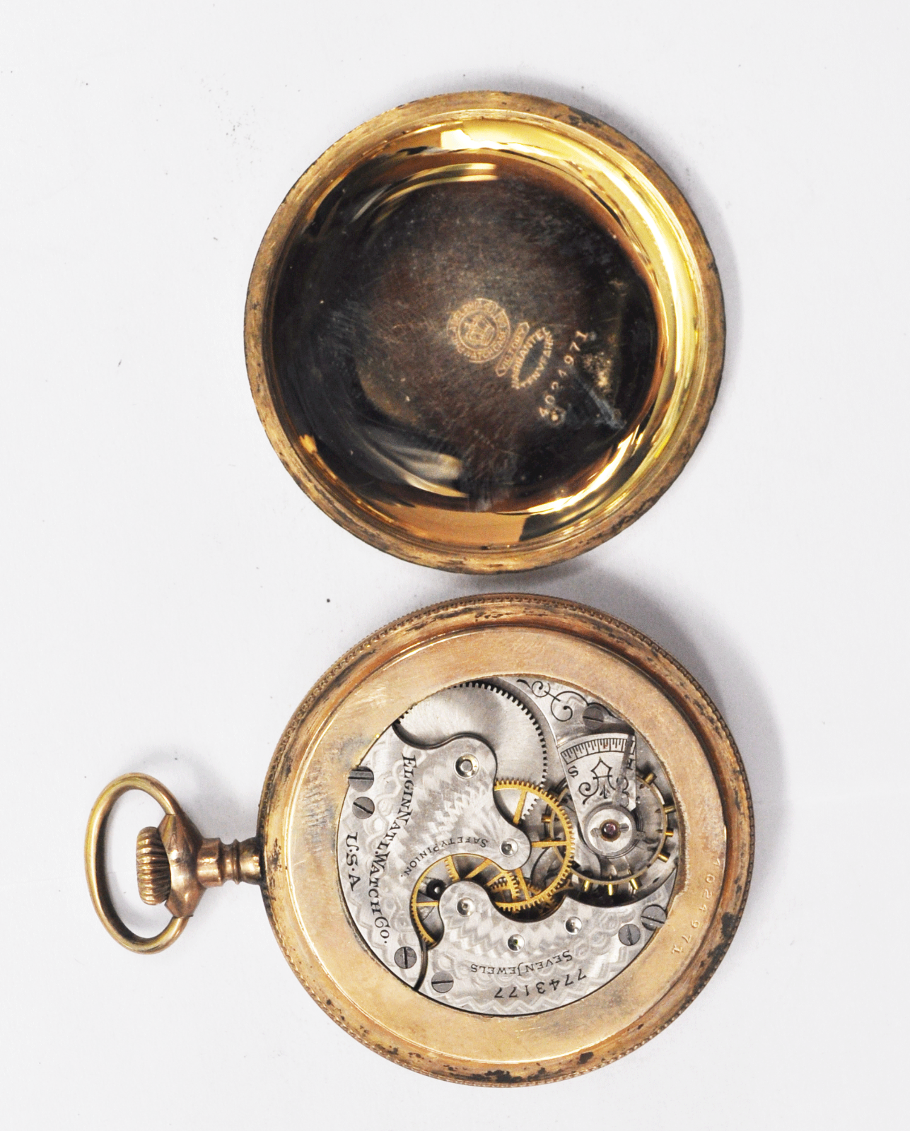 1899 Elgin Size 6 Gold Filled Oversized Case Pocket Watch Grade 175 Not Running