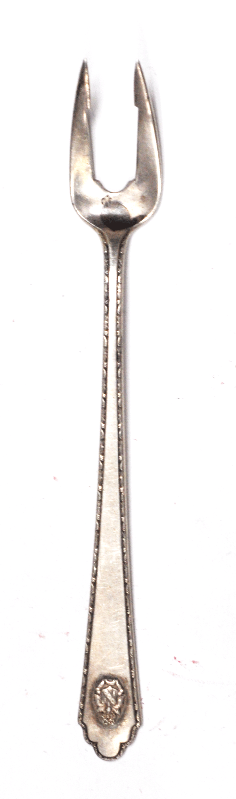 Lunt Treasure William & Mary Sterling Silver Olive Fork 5-1/2" Alpha Gamma Delta