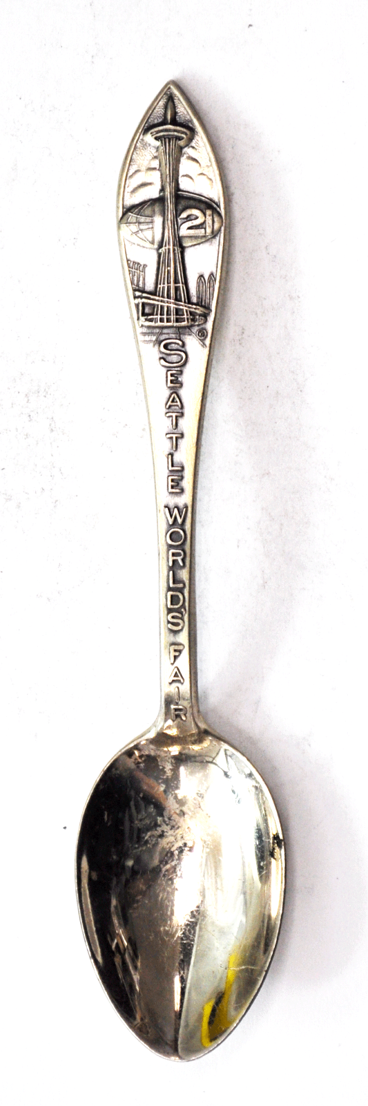 Sterling Silver Seattle World's Fair Space Needle Bell Souvenir Spoon 4.25"