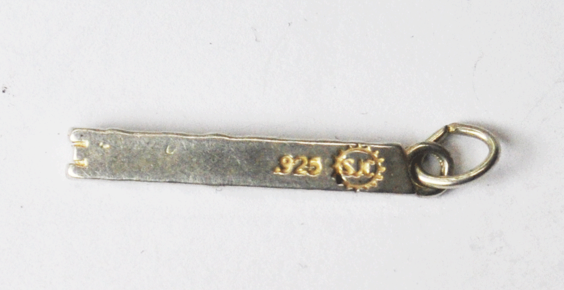 Sterling SJC Sundancer The Word AIR FORCE Charm 28mm x 4mm