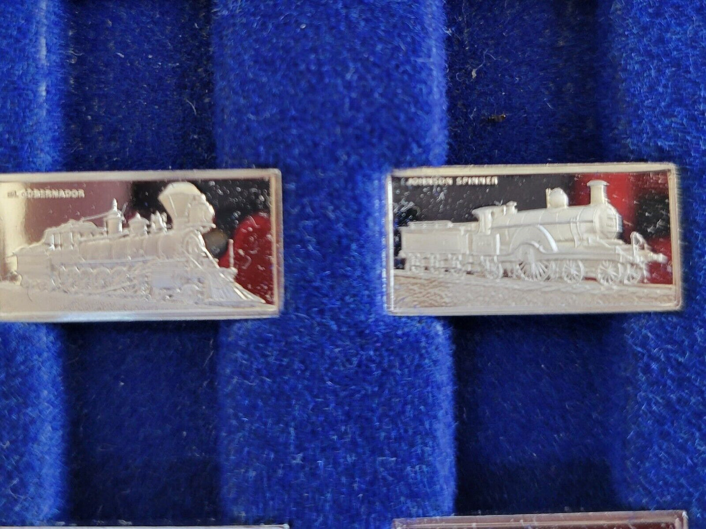 50pc. International Locomotive Miniature Sterling Bar Collection Franklin Mint