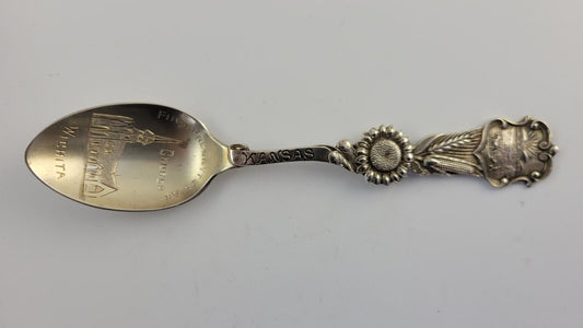 First Presbyterian Church Wichita Ks Sterling 5 5/8" Souvenir Spoon  .74oz.